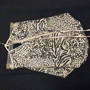 Full Tilt Cheetah Halter Top